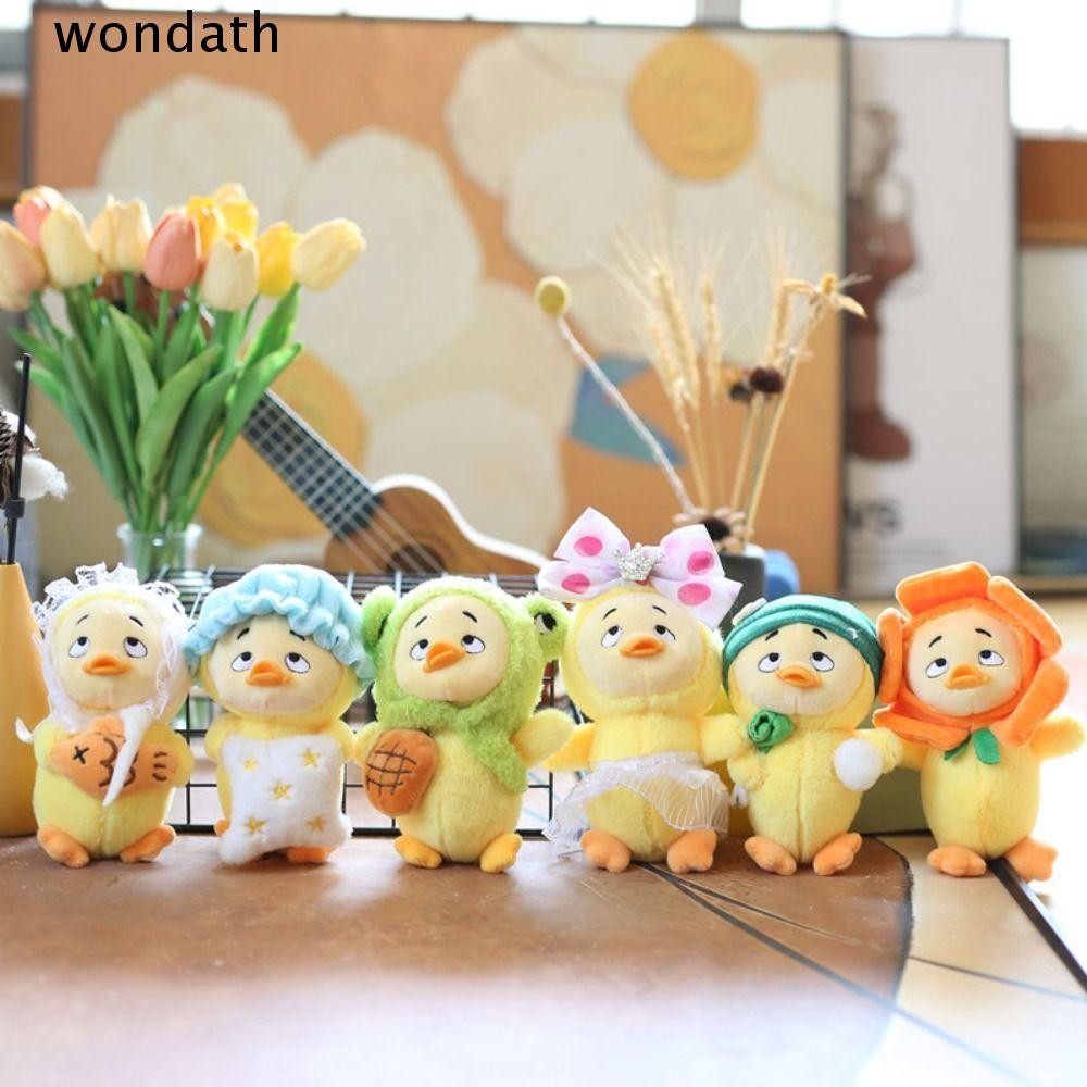 Wonda พวงกุญแจเป็ดการ์ตูน, แฟชั่นของเล่นตุ๊กตาน่ารักกระเป๋าจี้, Kawaii ตุ๊กตาสัตว์หลากสี Fluffy ตุ๊กตาสัตว์ของขวัญวันเกิด