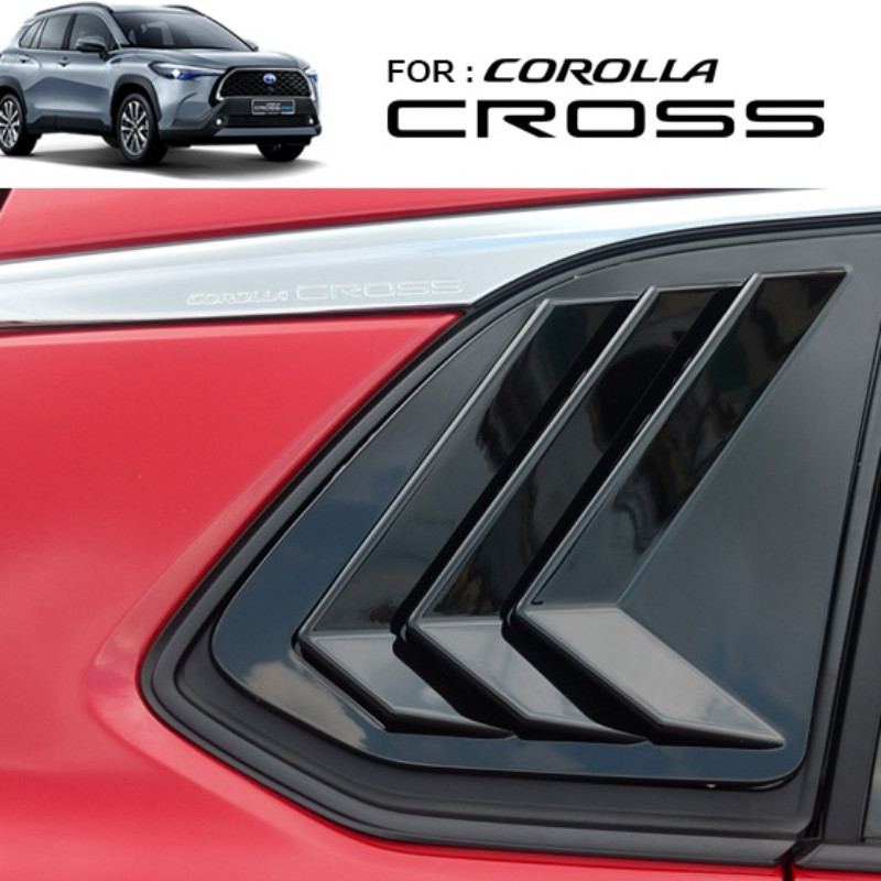 2021-2024 Toyota Corolla Cross Side Louvers Cover ด้านหลังสามเหลี่ยม Window Trim Accessories