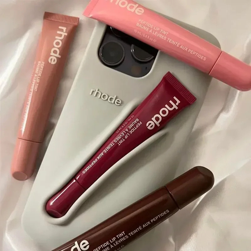 หรูหราคุณภาพสูง 3D R-Rhodees Lip Gloss Balm ผู้ถือรูเข้ากันได้สําหรับ Iphone 15Pro Max 14Promax 13 12Plus 11 ลิปสติกและชุด