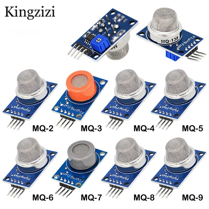 Mq-2 MQ-3 MQ-4 MQ-5 MQ-6 MQ-7 MQ-8 MQ-9 MQ-135 การตรวจจับควัน Methane Liquefied Gas Sensor โมดูลสําห