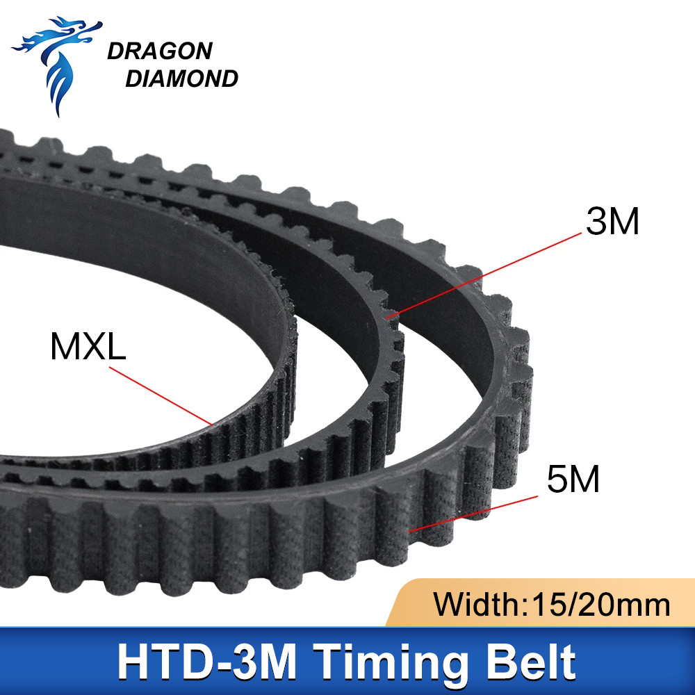 10m HTD-3M เปิดเข็มขัดกว้าง 15 มม.20 มม.PU Transmission เข็มขัด Synchronous 3M เข็มขัดสําหรับ Co2 เลเซอร์แกะสลักเครื่องตัด - รูปที่ 2