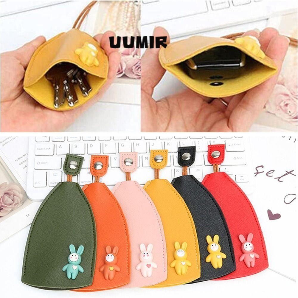 UUMIR ดึงกุญแจรถ ,สําหรับปกป้องกุญแจไม่ง่ายลื่นดึงปลอกกุญแจ,หนังปู่ความจุขนาดใหญ่ทนทานป้องกันดึงคีย์