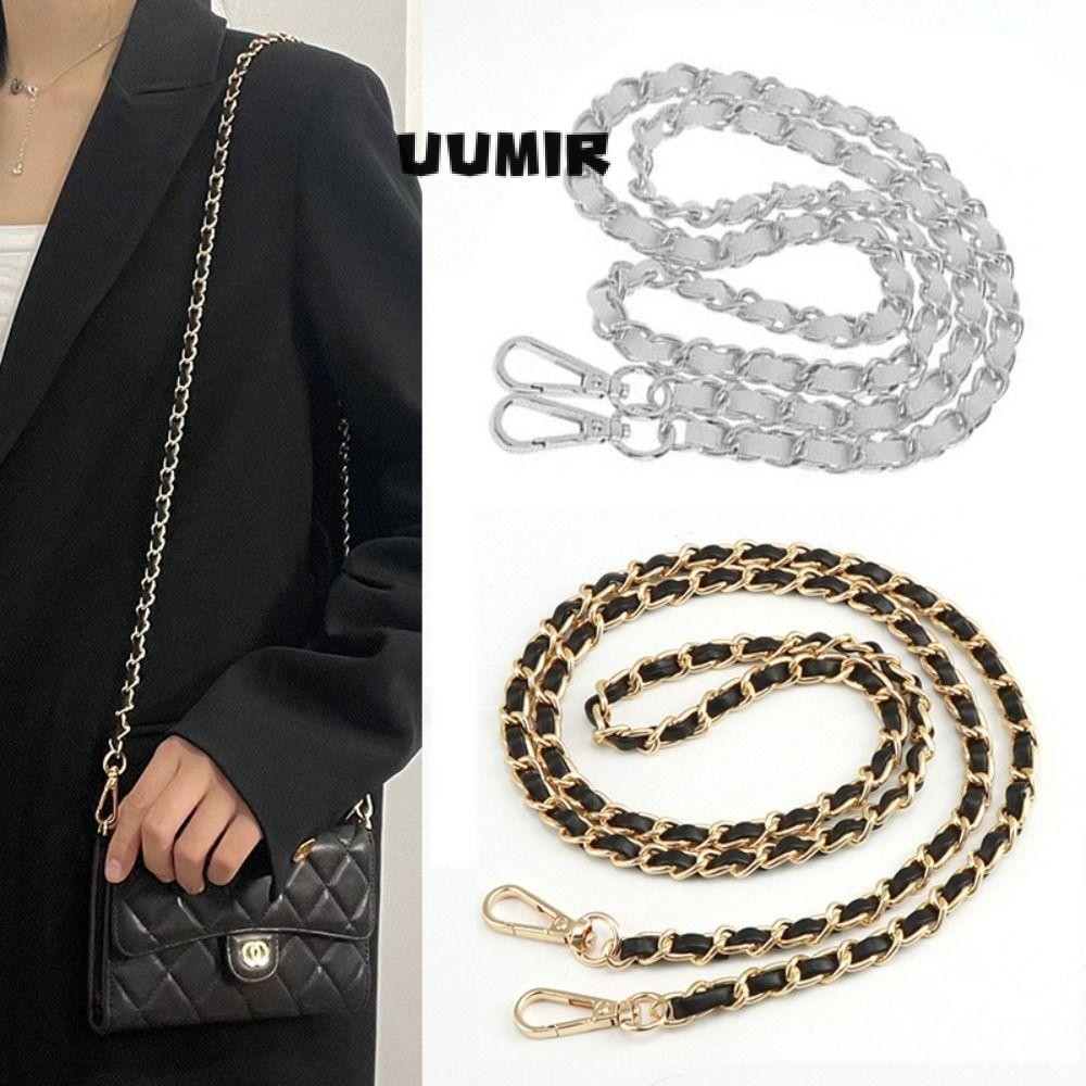 UUMIR สายกระเป๋าสะพายข้าง,กว้าง8มิลลิเมตร120เซนติเมตรยาวกระเป๋าสะพายสาย,สีดํา/สีขาวกระเป๋าถืออุปกรณ์เปลี่ยนกระเป๋าหนัง ปู่ โซ่