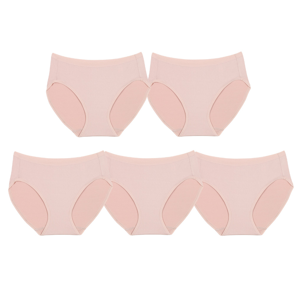 Wacoal Bikini Panty กางเกงในใส่สบายวาโก้ รูปแบบบิกินี่ แพ็ค 5 ชิ้น รุ่น WU1C34/WU1F34 สีเบจ (BC)