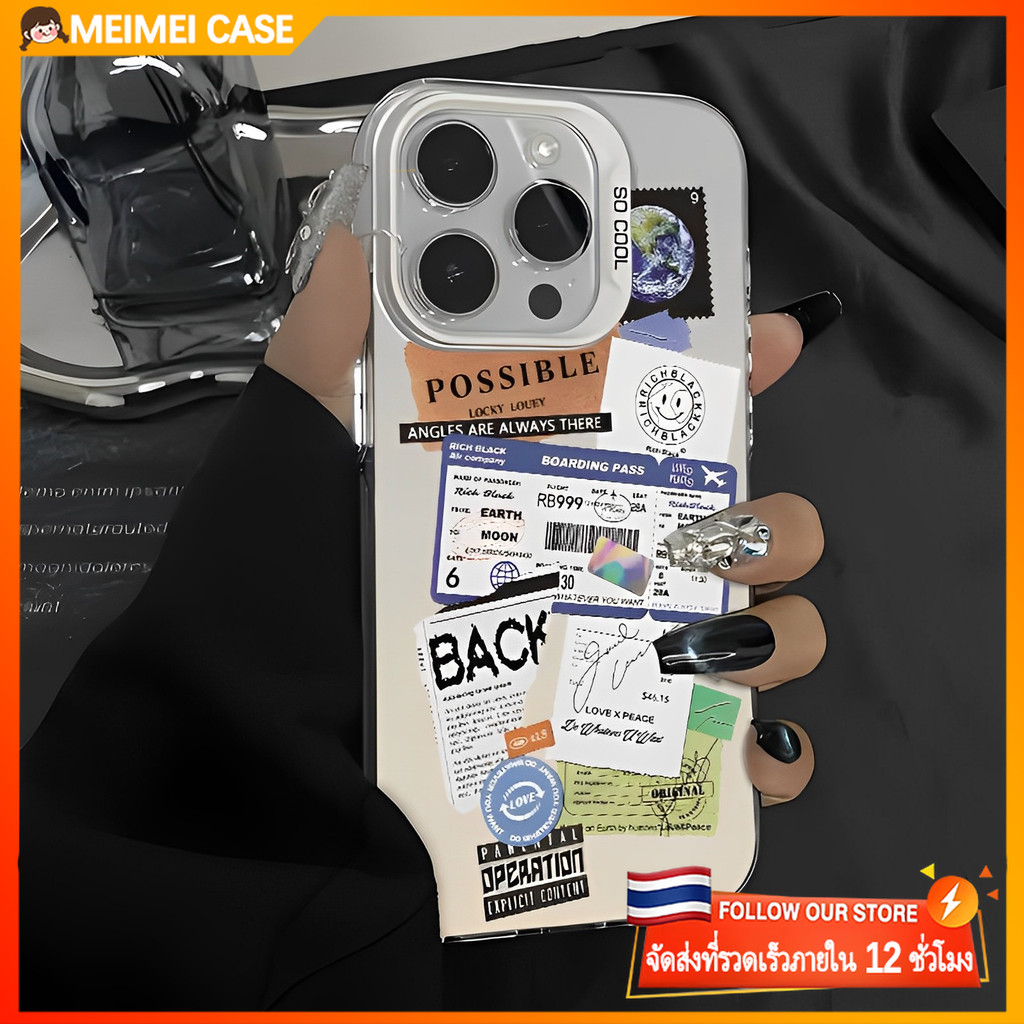 สำหรับกรณีโทรศัพท์ Samsung GALAXY A12 A03S A13 A23 A14 A15 A05 A53 A34 แท็กตั๋วเครื่องบินแฟชั่น IMD กรณีโทรศัพท์โฮโลแกรม