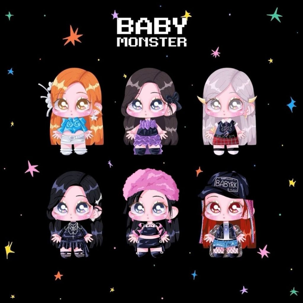 พวงกุญแจ Standee Model Babymonster RAMI AHYEON RORA ASA RUKA CHIQUITA PHARITA idol Big Shop Anime