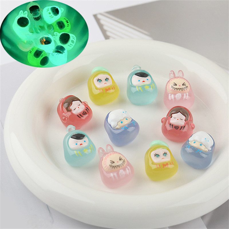 Luminous Bubble Mart DIY เครื่องประดับอุปกรณ์เสริมพวงกุญแจจี้เดสก์ท็อปเครื่องประดับขนาดเล็ก