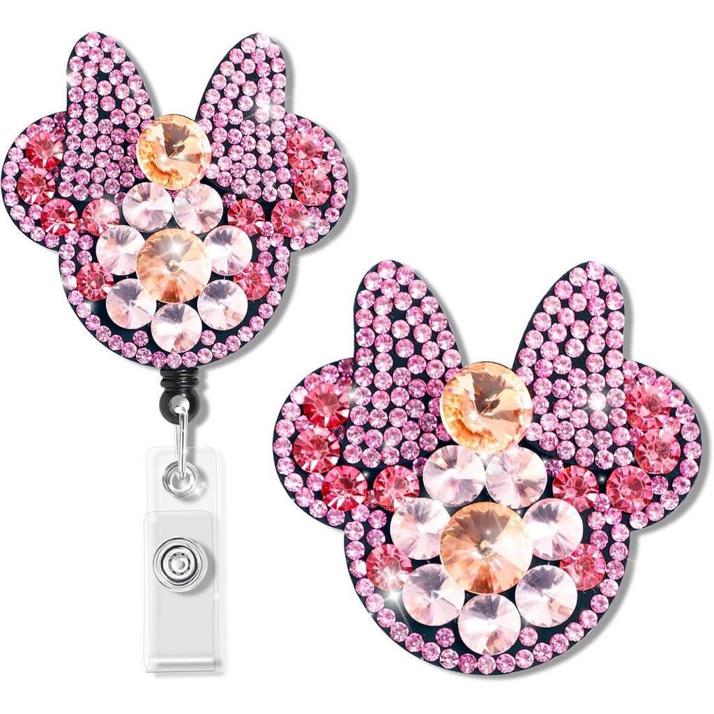 Shinny Badge Reel หดพร้อม ID คลิปป้ายอะคริลิคอุปกรณ์เสริมป้ายตลก