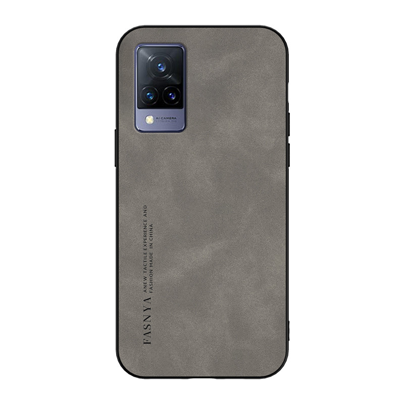 สําหรับเคสโทรศัพท์ VIVO V21 เคสป้องกันหนังกลับหนังแกะหรูหราพร้อมขอบแข็งและนุ่ม
