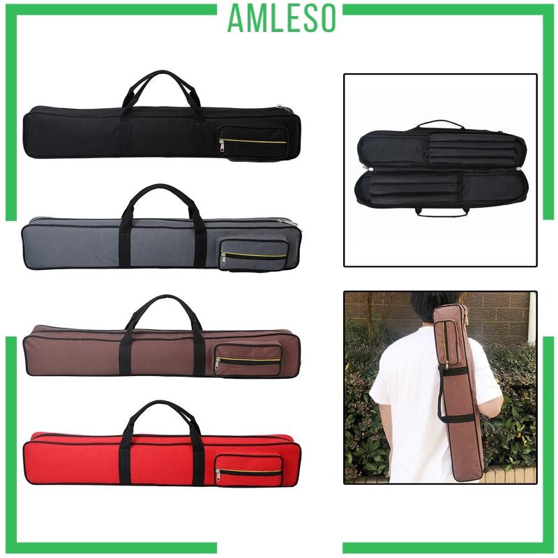 [ Amleso ] Pool Anti Scratch 1/2 Snooker Billiard Cue Cases Container Lightweight