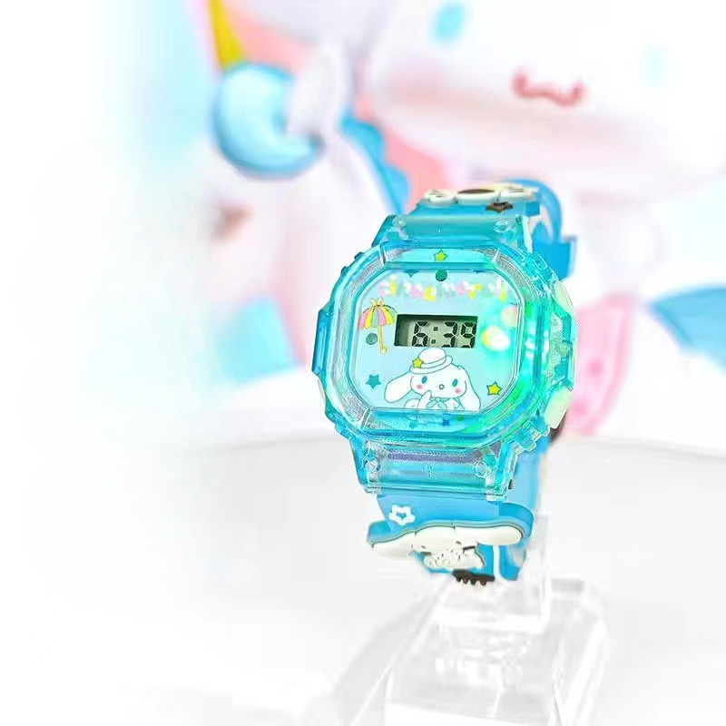 Sanrio Kuromi นาฬิกา Led สําหรับเด็กเด็กผู้หญิงการ์ตูนน่ารัก Melody Light เพลงคุณภาพสูงนาฬิกาดิจิตอลสําหรับเด็กของขวัญวันเกิด