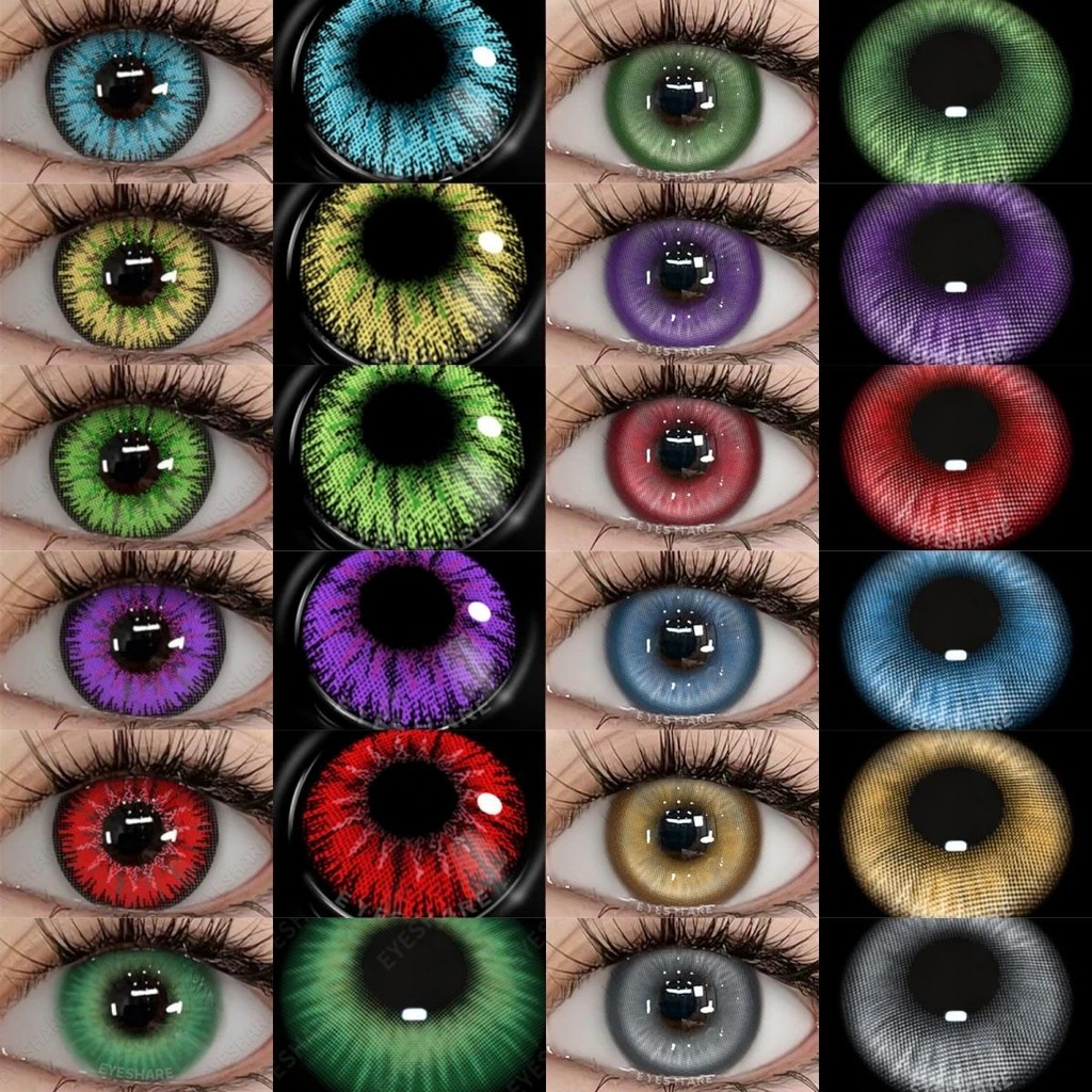 [จัดส่งจากประเทศไทย] Eyeshare 2 ชิ้นคอสเพลย์สีคอนแทคเลนส์สําหรับดวงตารายปีอะนิเมะเลนส์สีสีแดงสีฟ้าเครื่องสําอางคอนแทคเลนส์ความงามแต่งหน้า
