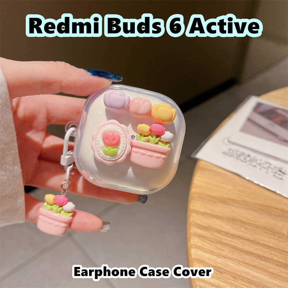 ส่วนลดสําหรับ Redmi Buds 6 Active Case ซีรีส์การ์ตูนอินเทรนด์ Soft Niche เคสการ์ตูนปลอก