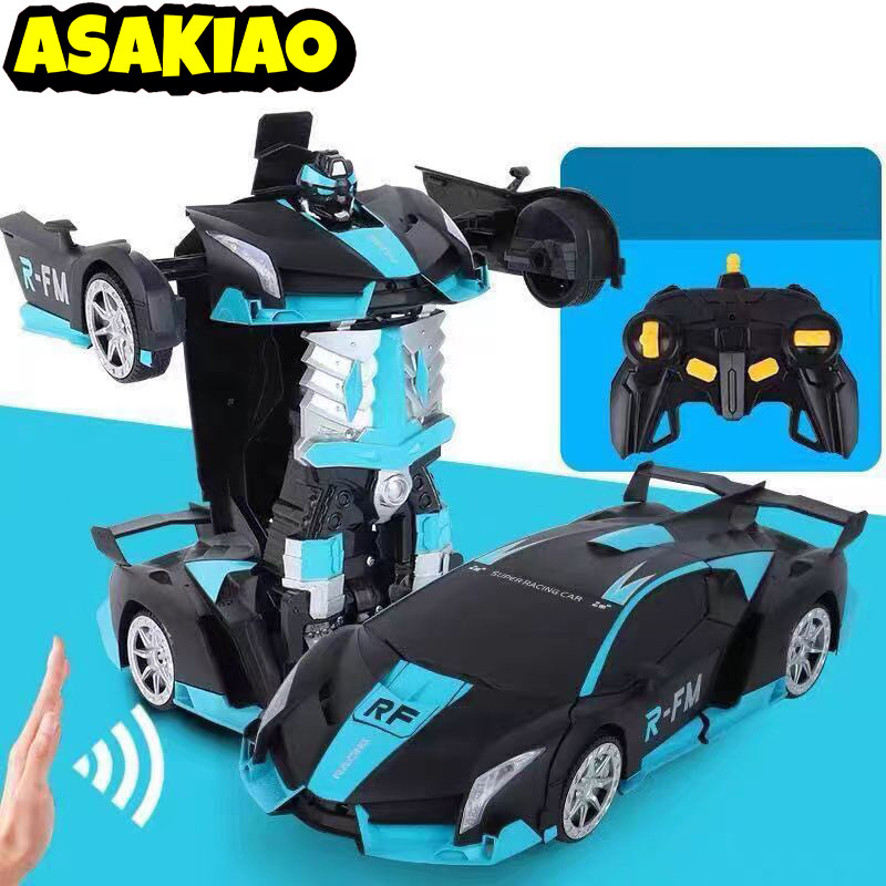 ASAKIAO รถบังคับเด็กเท่ๆขนาดใหญ่พิเศษของเล่นหุ่นยนต์ รถหุ่นแปลงร่าง รถแปลงร่างหนยน หุ่นยนต์แปลงร่างหุ่นยนต์รถเด็ก