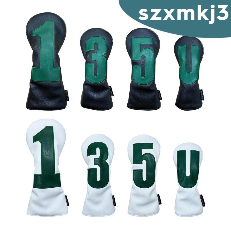 [Szxmkj3] ฝาครอบหัวไม้กอล์ฟสําหรับงานไม้, ตัวป้องกันหนัง PU, ทนต่อการสึกหรอ