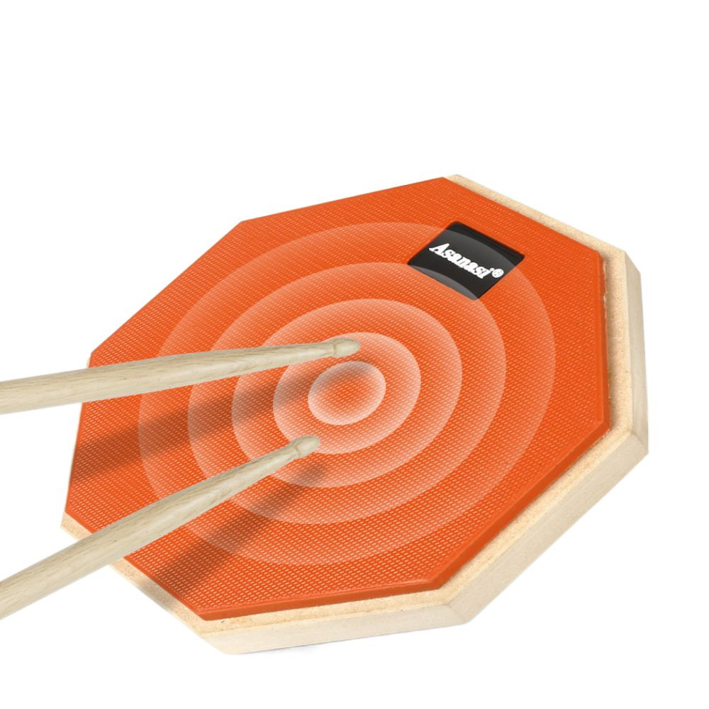 CLEMMENT แผ่นรองกลองฝึกซ้อม, แผ่นรองฝึกซ้อมกลองสแนร์สองด้านเงียบ, อุปกรณ์เพอร์คัชชันคุณภาพสูงขาตั้งบ่วงมืออาชีพ 8 นิ้ว Dumb Drum Pad - รูปที่ 7