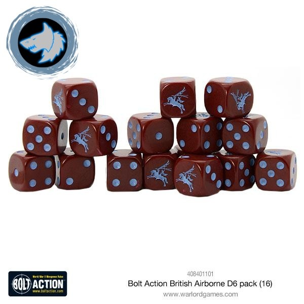 [พร้อมส่ง] WARLORD GAMES : Bolt Action British Airborne D6 pack ลูกเต๋า Bolt Action