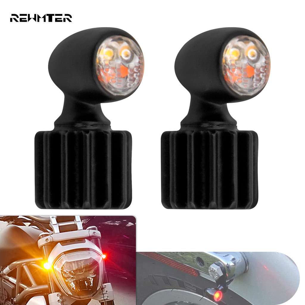 รถจักรยานยนต์ Mini LED ไฟเลี้ยววิ่งเบรค Universal โคมไฟสําหรับ Harley สําหรับ Touring สําหรับ Sportster