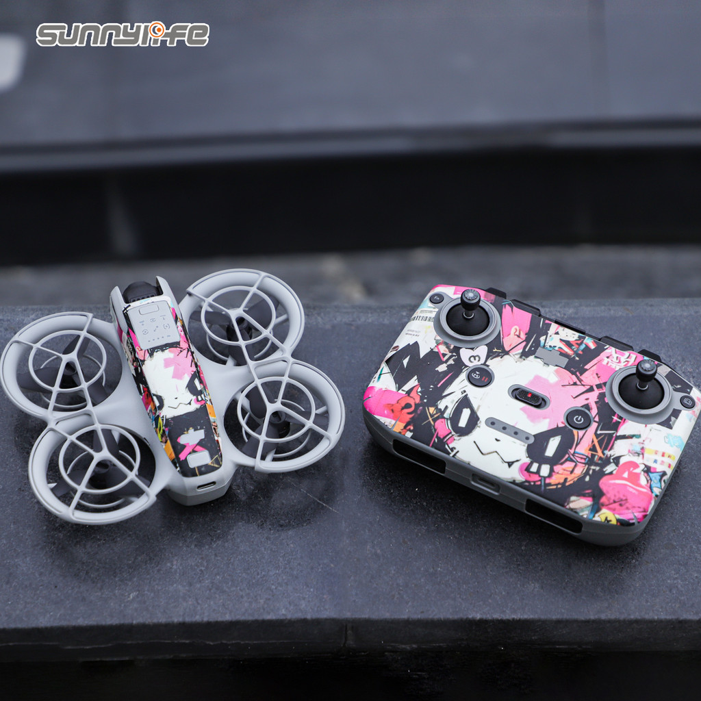 สติกเกอร์กล้องเที่ยวบินสําหรับ DJI Neo สติกเกอร์ PVC Body รีโมทคอนโทรลที่มีสีสัน Scratch proof ฟิล์มป้องกัน Neo อุปกรณ์เสริม