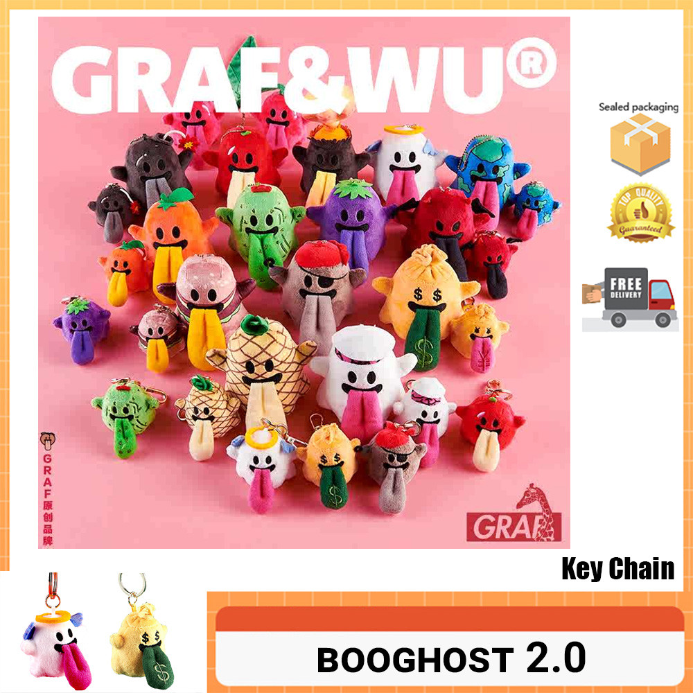 Graf Original Brand [Mini Version] BooGhost Cute Ghost 2.0 Burger Volcanic Angel Velvet พวงกุญแจ