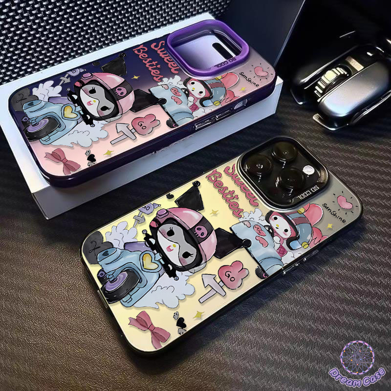 การ์ตูนน่ารักคุโรมิขี่จักรยานป้ายเคสสำหรับ OPPO A78 A18 A55 A77 A15 A38 A77s A58 A74 A54 A17 A53 A17K A76 A16 A57