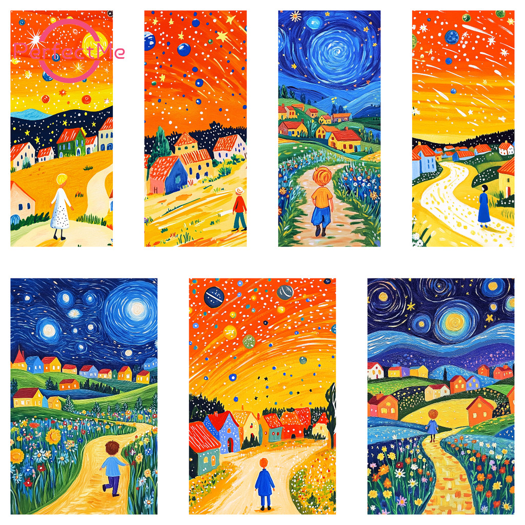 Pm ภาพวาด Landscape DIY ภาพวาดหินเพชรภาพวาดตกแต่งบ้าน30x40ซม.