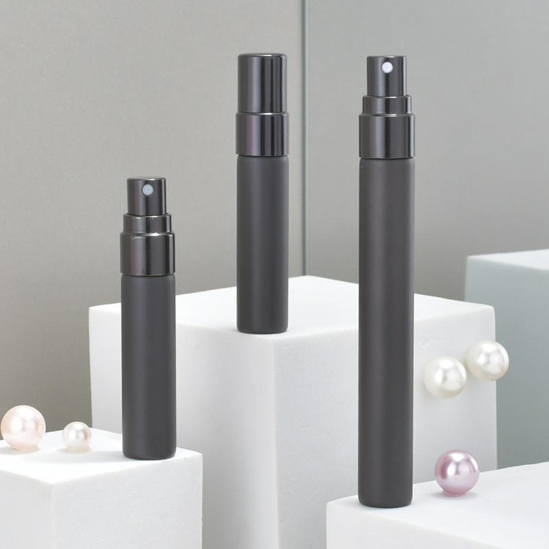 High-grade Blak ขวดสเปรย์แก้ว 5ml 10ml น้ําหอม Atomizer รีฟิล Travel Fine Mist ขวดสเปรย์ Liquid น้ํา
