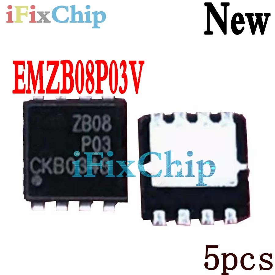 EMZB08P03V 5 ชิ้น ยี่ห้อ EMZB08P03 ZB08P03 QFN-8 tta