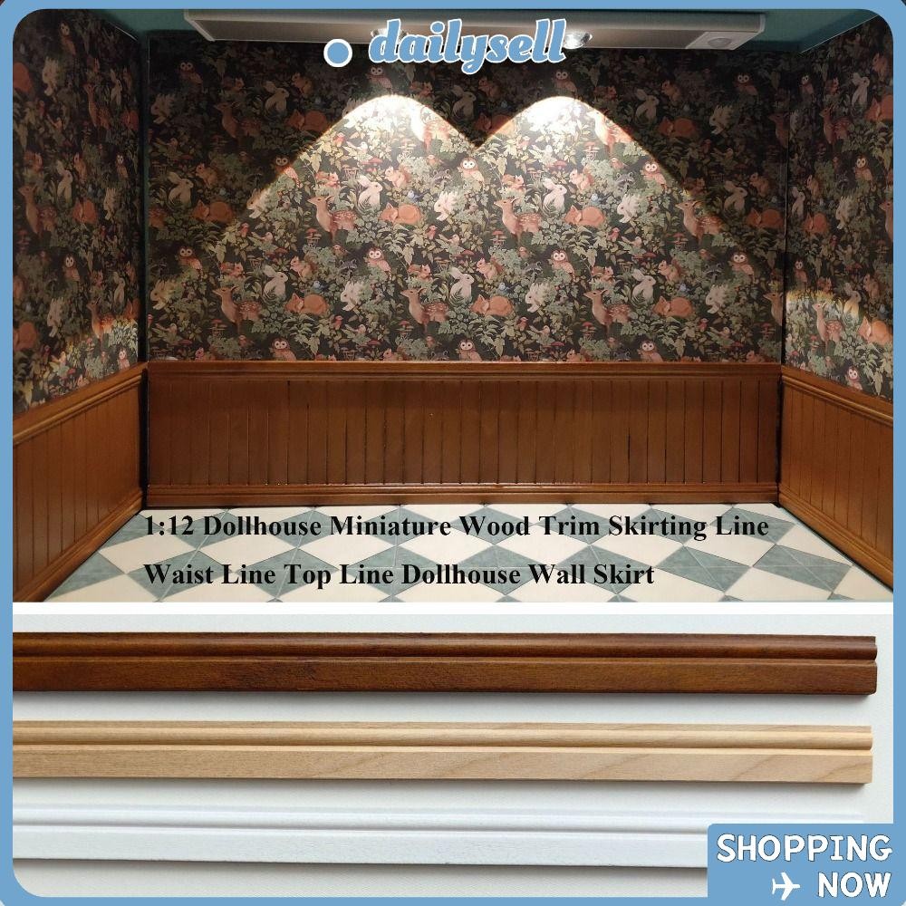 Daily ไม้ Trim, ไม้ของเล่นเด็ก Dollhouse Miniature, คุณภาพสูง Multistyles แกล้งเล่นของเล่น 1:12 ตุ๊กตาตกแต่ง