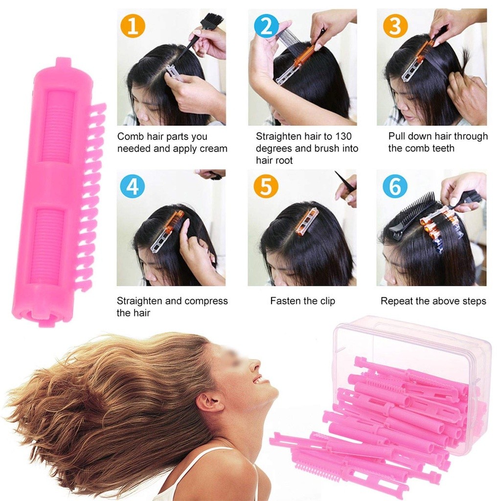 25 ชิ้น/กล่องผม Curling Wand Rods Air จัดแต่งทรงผมบาร์ผม Rollers คลิป Salon จัดแต่งทรงผมเครื่องมือ