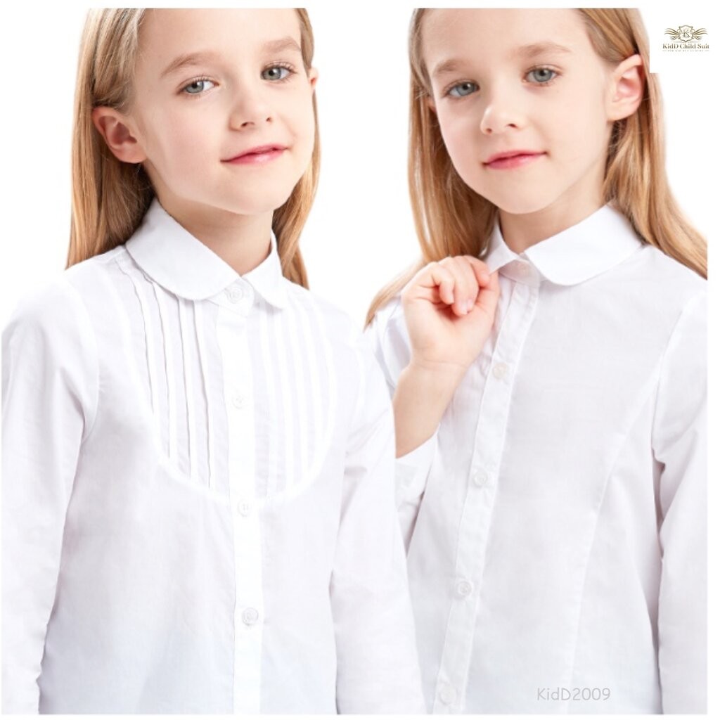Girl Shirt เสื้อเชิ้ตเด็กหญิง เชิ้ตสีขาวแต่งระบาย #ชุดเปียโนเด็กหญิง #ชุดออกงานเด็กหญิง ขนาด 120, 130, 140, 150, 160,...