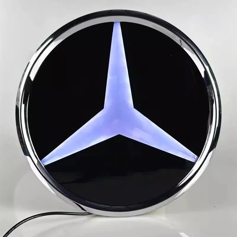 3d LED Badge รถกระจังหน้าโลโก้สําหรับ Mercedes Benz W213 E-Class Emblem Luminous ไฟตกแต่ง