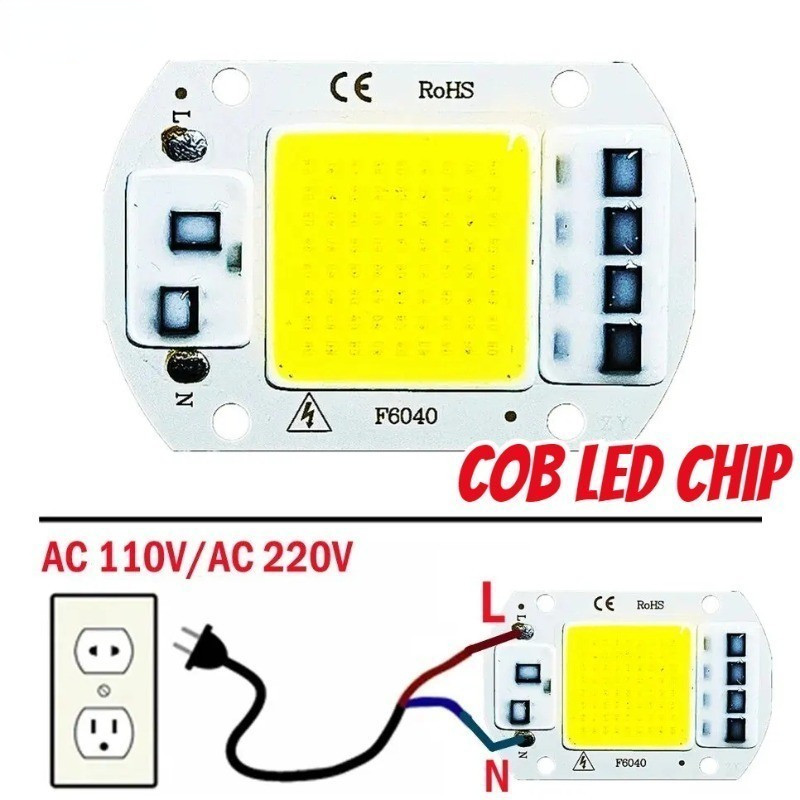 20 W/30 W/50 W AC 110 V/220 V COB โมดูล LED ชิปไดโอดโคมไฟหลอดไฟสําหรับกลางแจ้งโฟกัส Spotlight สวนแบบบูรณาการลูกปัด