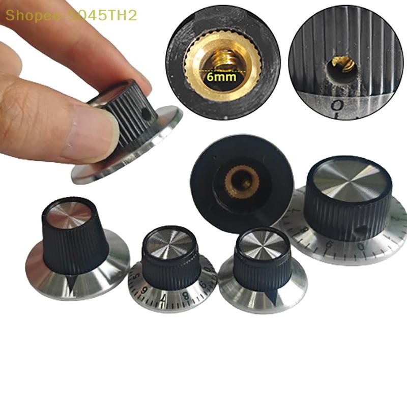 Hots 1pc 6MM Shaft Effect Pedal Knob DIY อุปกรณ์เสริม Chrome Top Vintage กีตาร์ AMP เครื่องขยายเสียงลูกบิด Arrow ระบุลูกบิด (th)