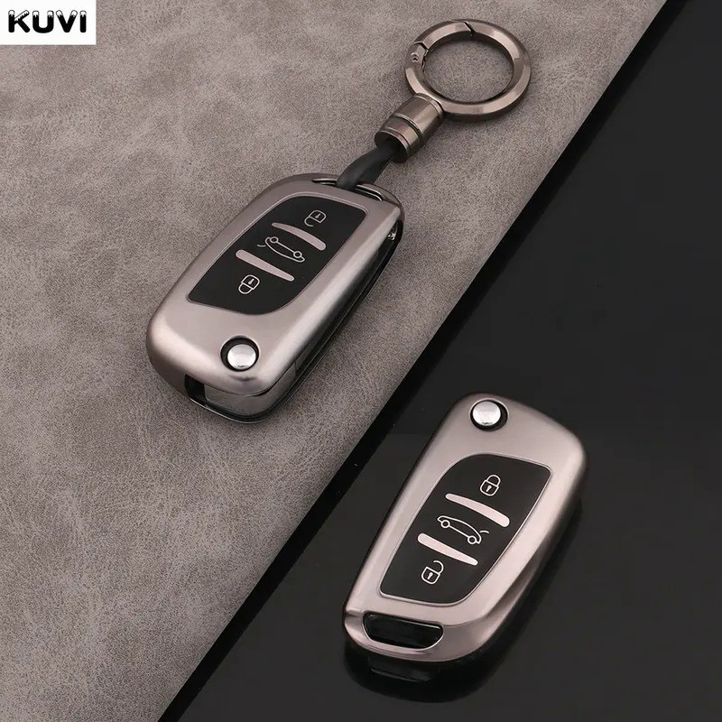 Fashion TPU Car Flip Key Case Cover For Citroen C1 C2 C3 C4 C5 XSARA PICA For Peugeot 306 407 807 Fo