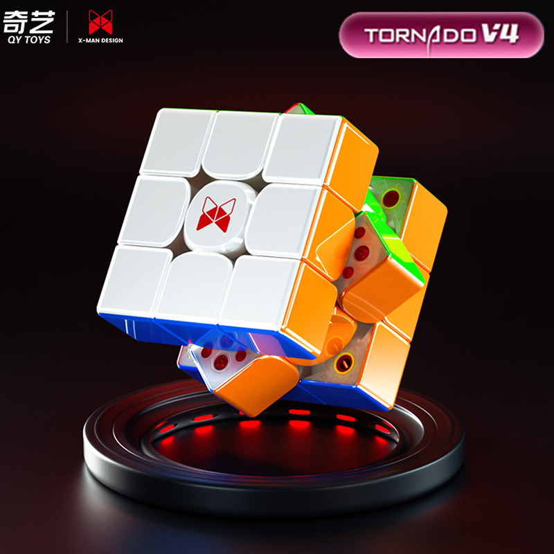 Qiyi XMAN Tornado V4 Magnetic Speedcube 3x3x3 Maglev Magic Cube Professional 3x3 ปริศนาความเร็ว 33 ของเล่นเด็ก QY Cubo Magico