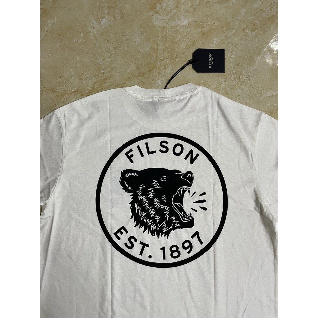 Filson filson ranger graphic เสื้อยืดผู้ชายแขนสั้นเสื้อผ้ากลางแจ้ง