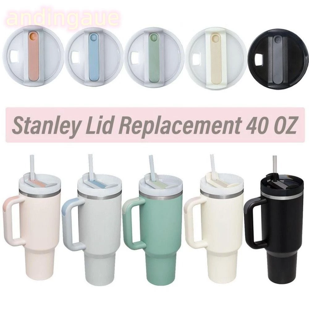 Andin 1 ชิ้นถ้วยแก้ว, สําหรับ Staney 40 ออนซ์ Splash Proof ฝาครอบขวด, ฝาปิดพลาสติกไม้ตัดไม้ Themos Multicolor