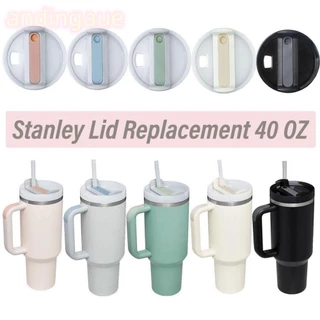 Andin 1 ชิ้นถ้วยแก้ว, สําหรับ Staney 40 ออนซ์ Splash Proof ฝาครอบขวด, ฝาปิดพลาสติกไม้ตัดไม้ Themos Multicolor