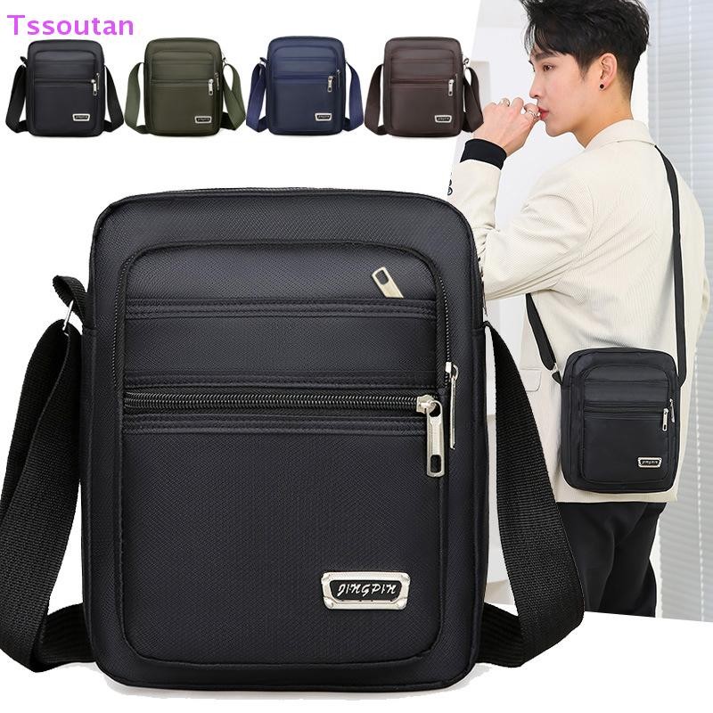 [TSST] ใหม่ผู้ชายกระเป๋าcrossbodyไนลอนผู้ชายผู้หญิงไหล่กระเป๋ากระเป๋าเดินทางสบายๆไหล่กระเป๋าmessengerกระเป๋าtan