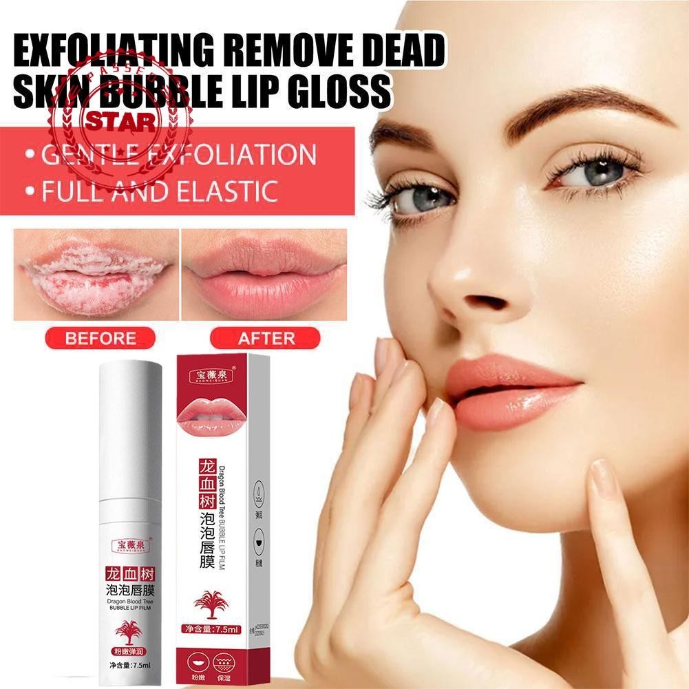 Self-foaming Exfoliating Scrub Lip Mask Dracaena Bubble Mask Lip Lips Dark ลบ Z8