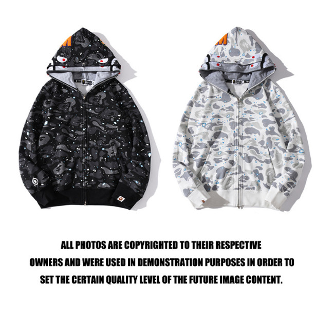 BAPEเสื้อแจ็กเก็ต มีฮู้ด ลายพราง สําหรับผู้ชาย และผู้หญิง 1028