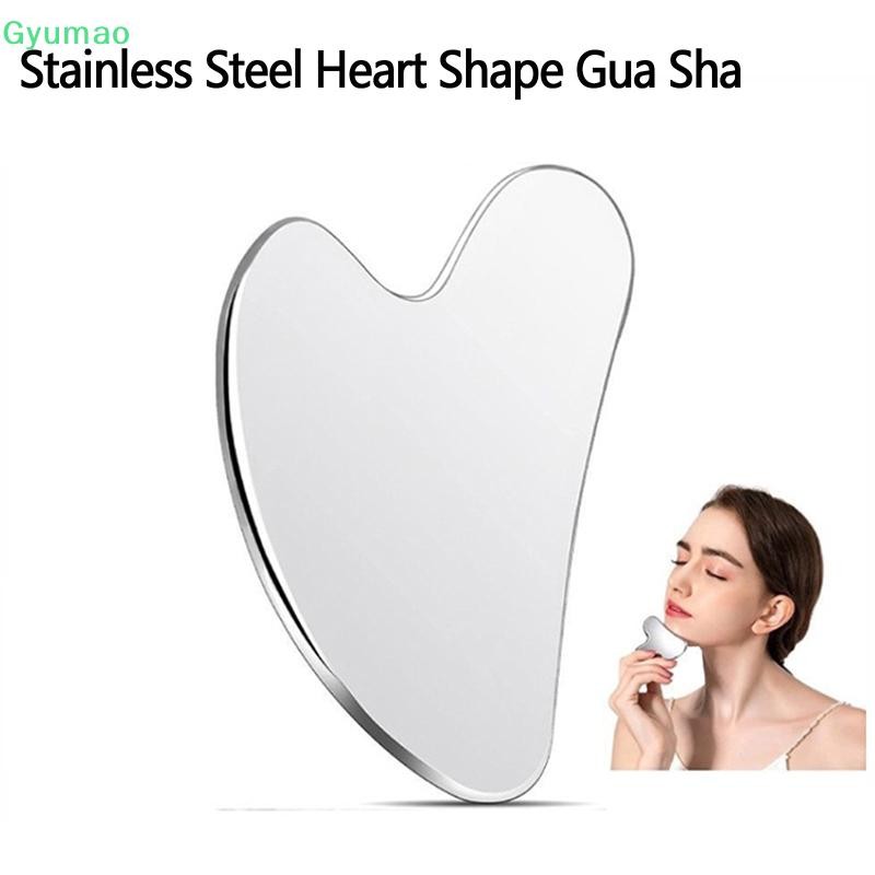 [Gyu] 1pc สแตนเลส Gua Sha Scraper นวดสําหรับใบหน้าคอ Body Guasha เครื่องมือนวดบํารุงผิวหน้า Guasha Board เครื่องนวดหน้า TH