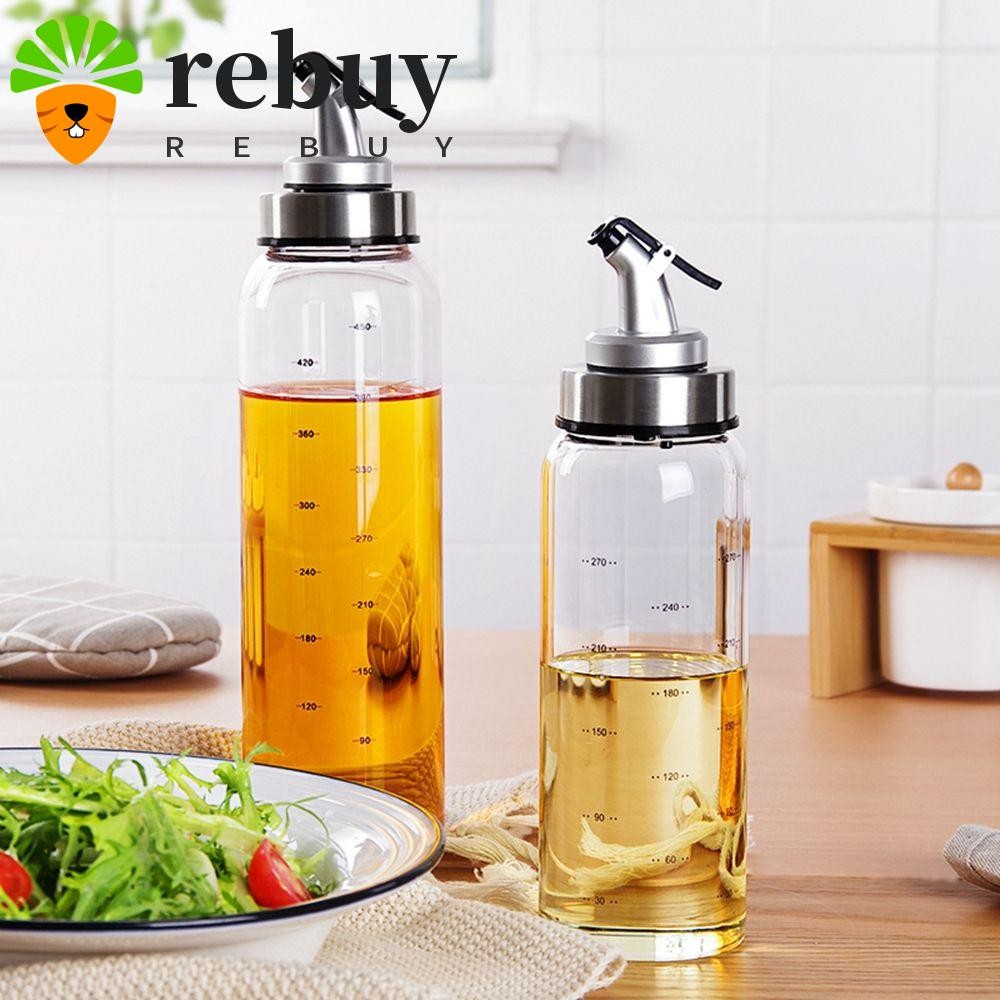 REBUY Pourer Sauce Bottle Tools Oil Dispenser Seasoning Bottle Container Cooking Creative Bottle Kit