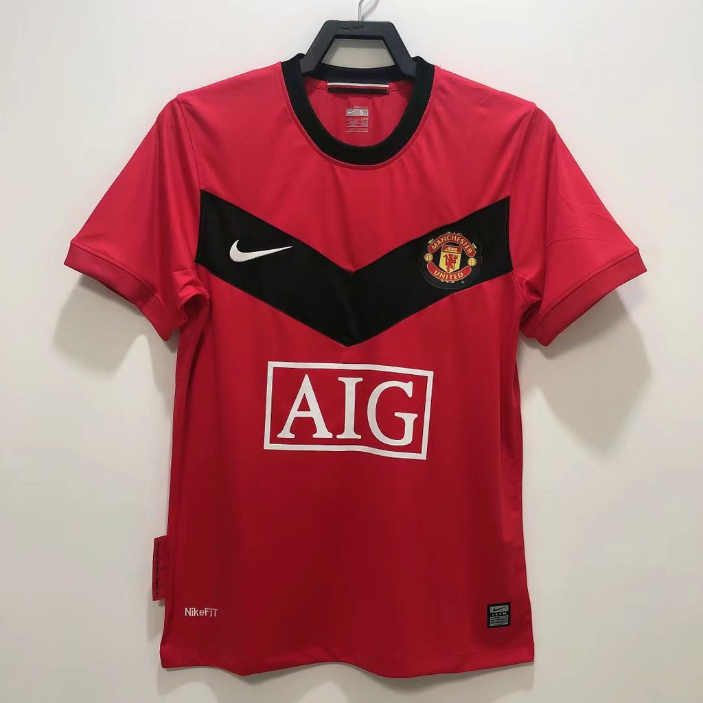 2010 เสื้อยืดแขนสั้นกีฬาฟุตบอลย้อนยุคแมนยูเหย้า