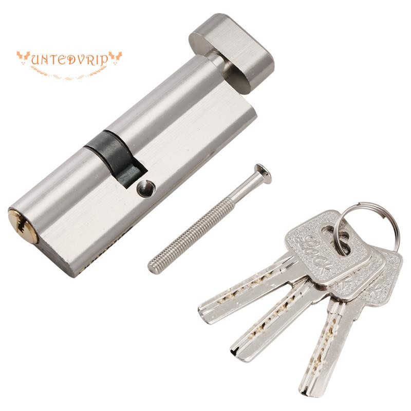ฮาร์ดแวร์ประตู 80 มม.ความปลอดภัยทองแดงประตูล็อคกระบอกภายในห้องนอน Living Lock Handle ทองเหลืองล็อคกุญแจ