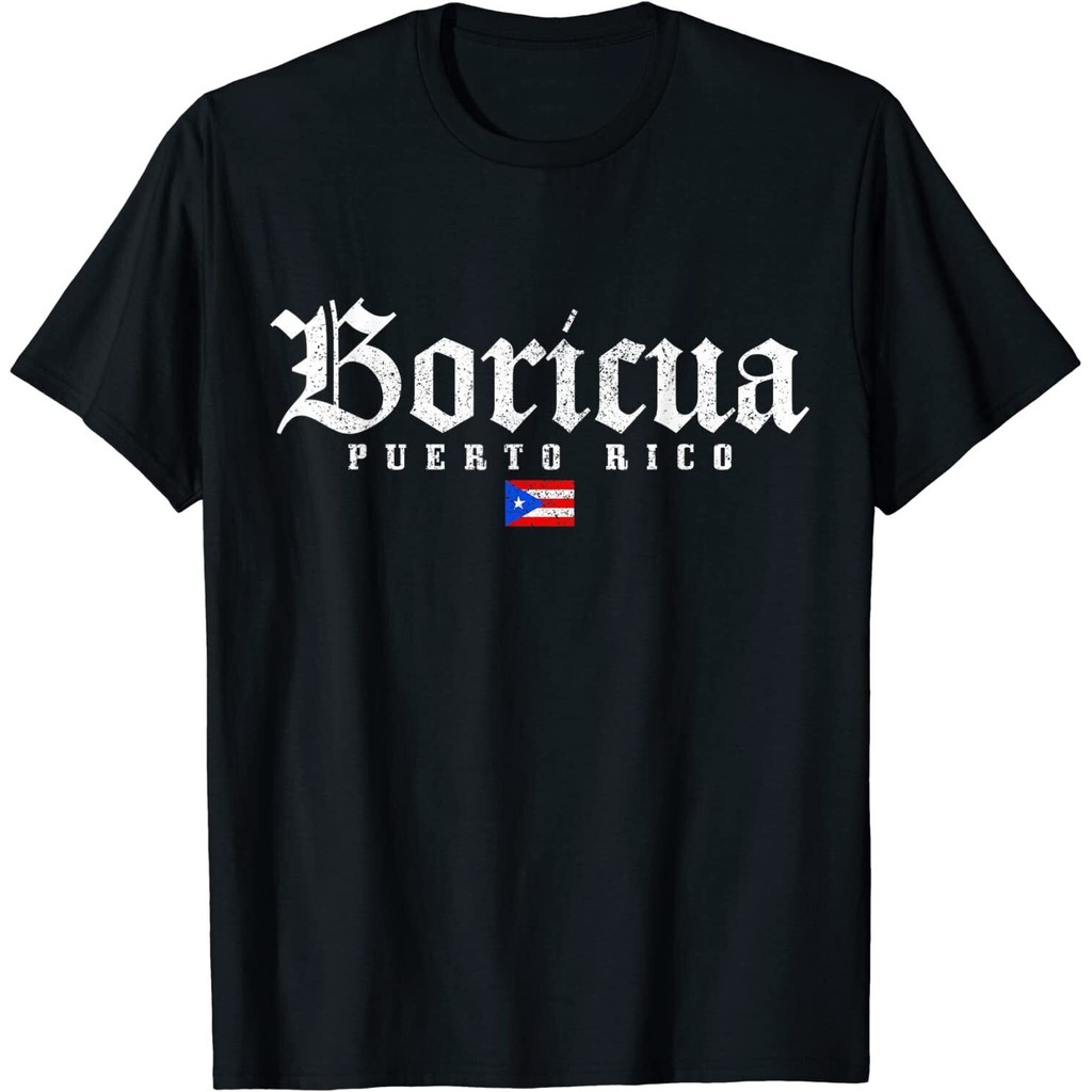 Puerto Rico Boricua Vintage Puerto Rican Flag Tee เสื้อยืดขนาด