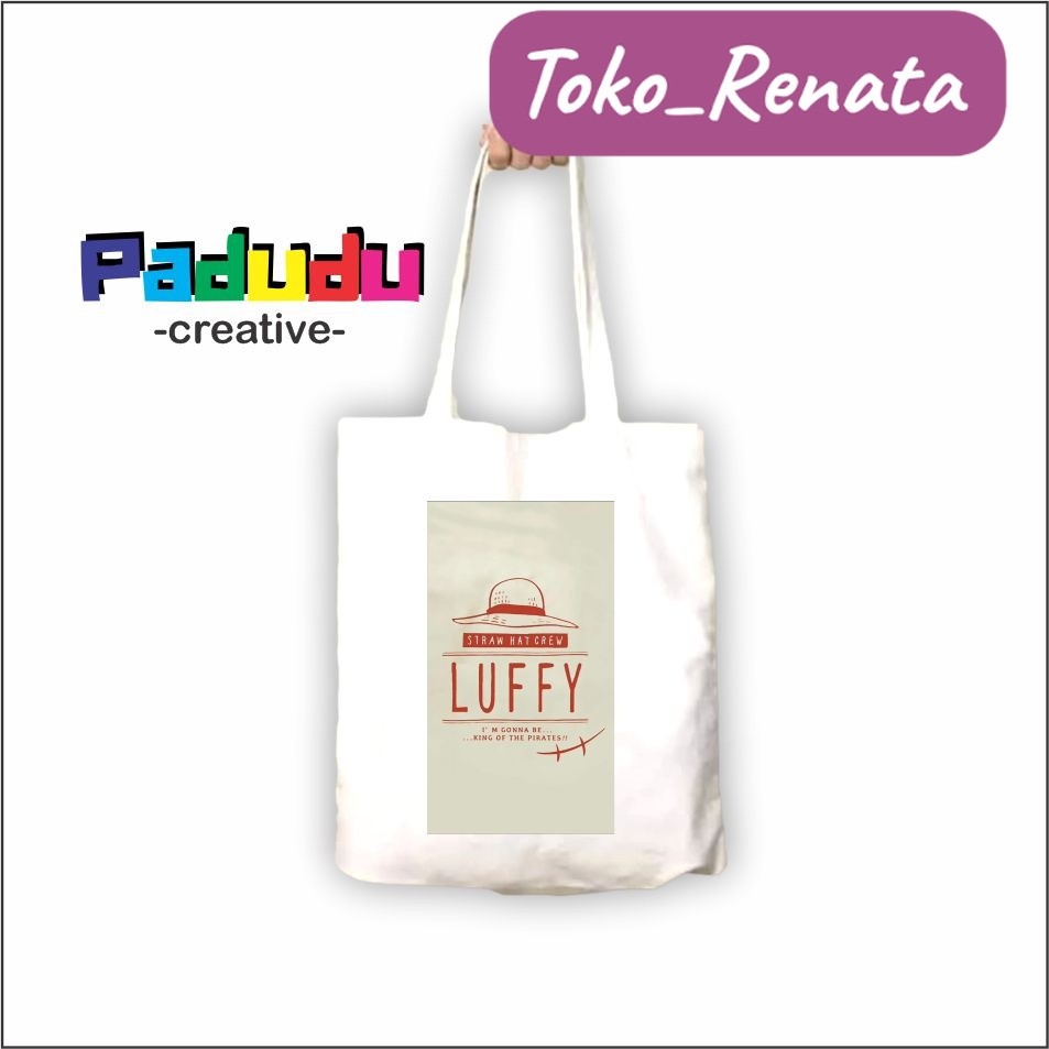 Vintage Zipper Tote Bag Anime Kpop Straw Hat Crew Luffy Blacu Bag