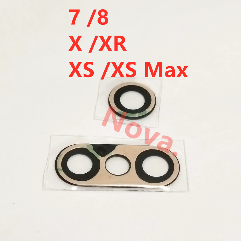 เลนส์กล้องเข้ากันได้สําหรับ iPhone 7 8 X XR XS Max พร้อมสติกเกอร์ IP โทรศัพท์มือถือ Part