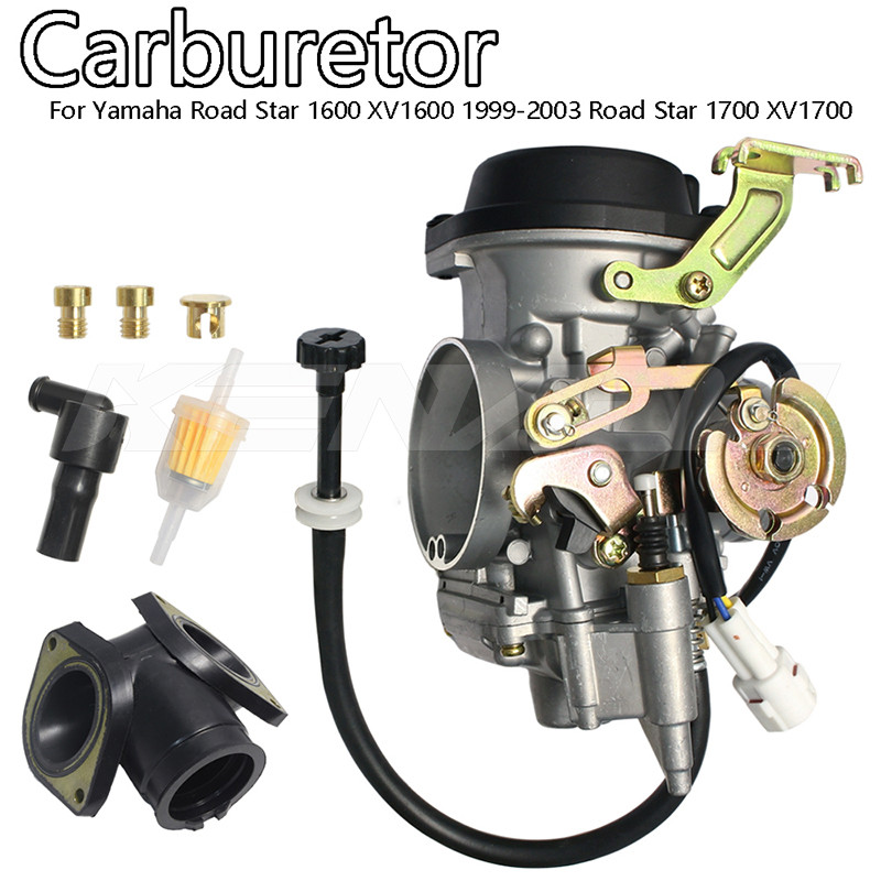 คาร์บูเรเตอร์สําหรับ Road Star 1600 XV1600 1999-2003 Road Star 1700 XV1700